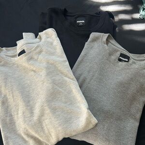 RSQ Cream Textured Long Sleeve Shirt